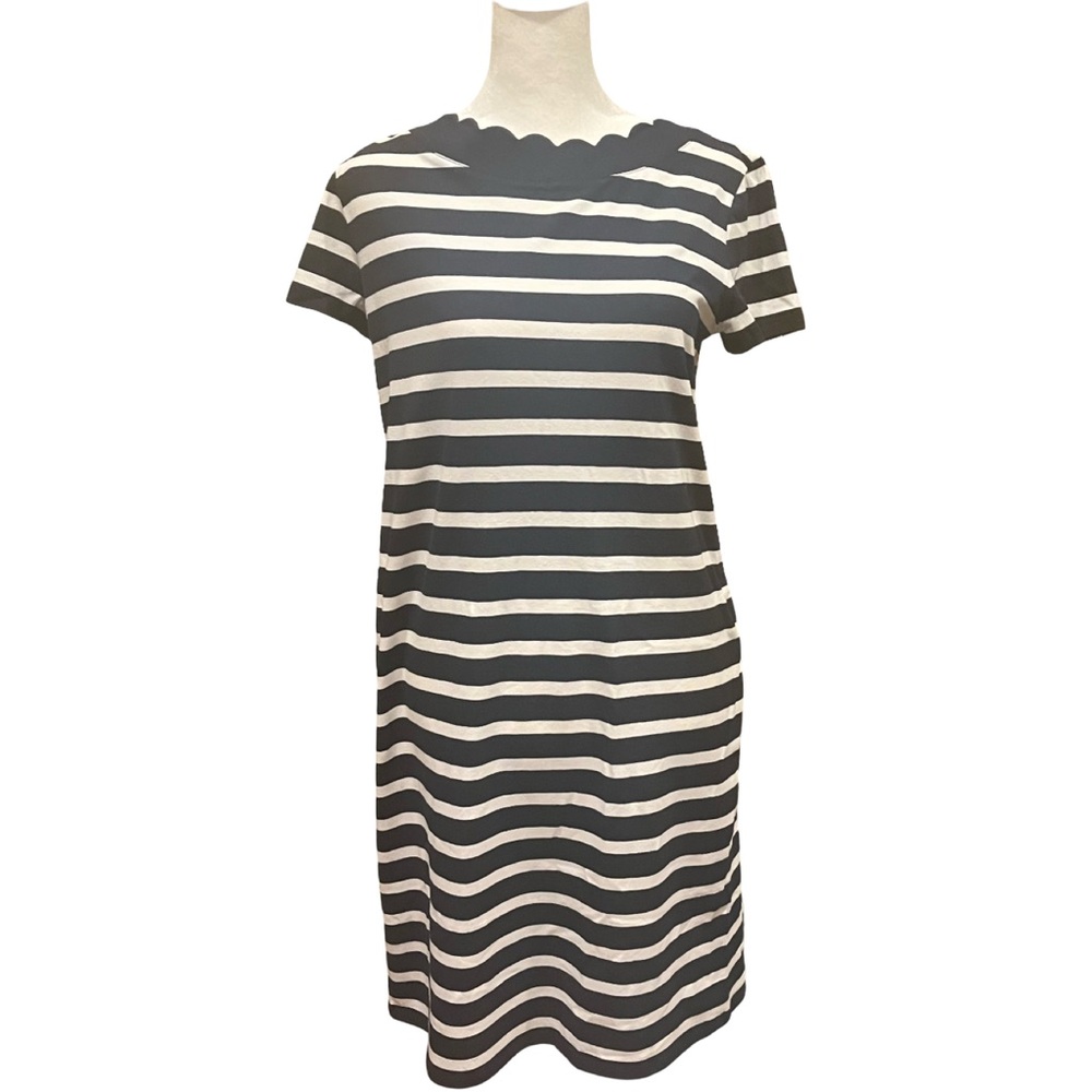 Cappagallo Navy and White Striped Dress